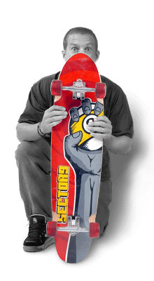 Andy Wardley with Longboard